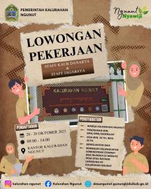 Lowongan Pekerjaan Jadi Staf Pamong Kalurahan Ngunut